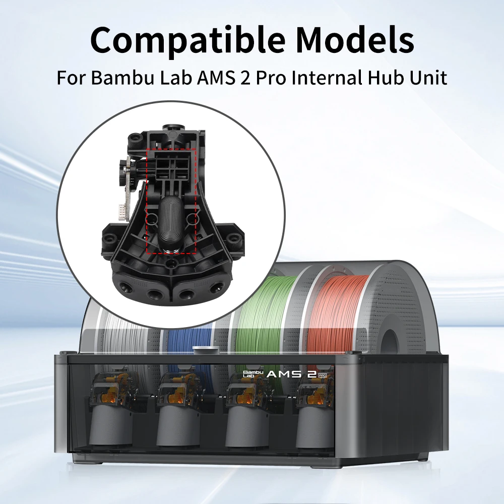 Für Bambu Lab AMS1 AMS2 Fünf-Wege-Komponenten-Innenhub-Einheit Verschleißfeste Feder-Druckrolle für Bambulab AMS 3D-Druckerteile – Detail 15
