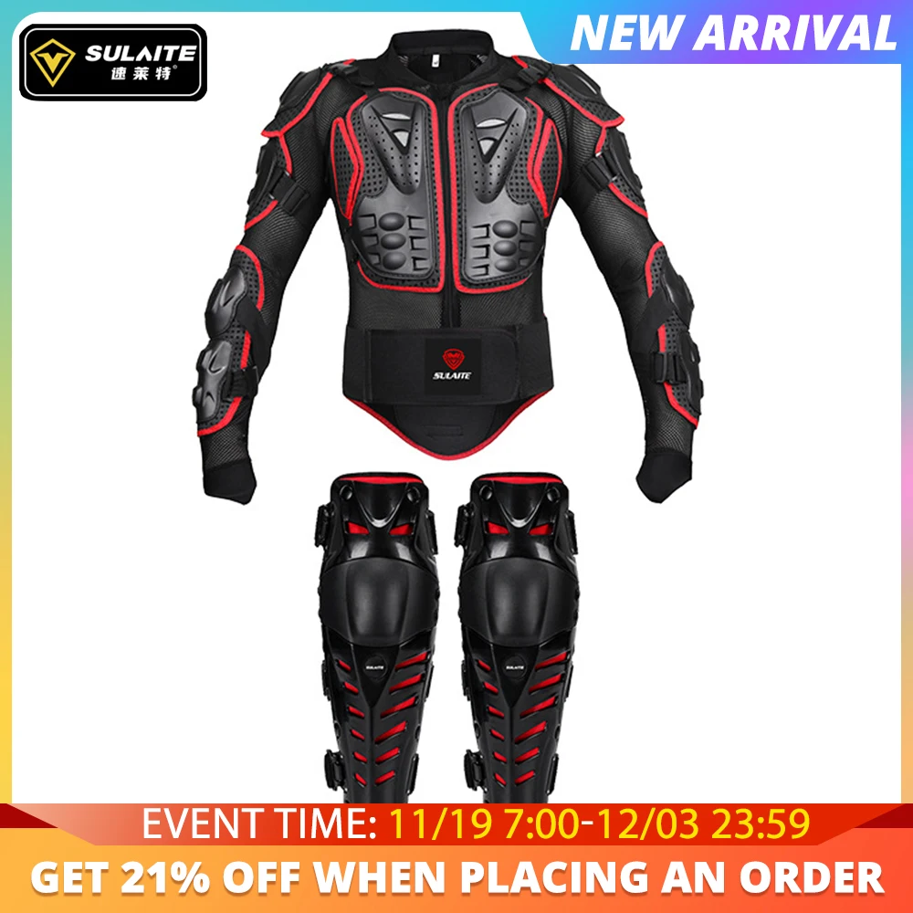 

Motocycle Riding Armor Knee Pads Moto City Riding Protective Gear Skiing Cross-country Downhill, Roller Skating Armor Set