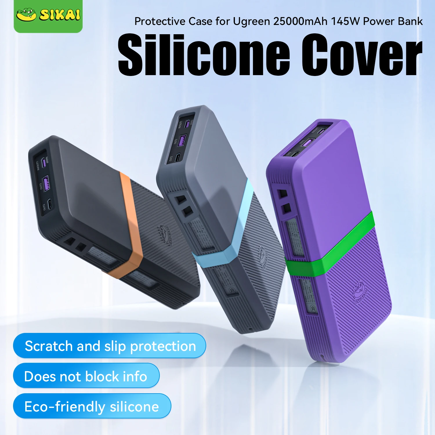 Silicone Case for Ugreen Laptop Power Bank Protection&Dustproof Travel Protective Cover for UGREEN 145W 25000mAh Power Bank