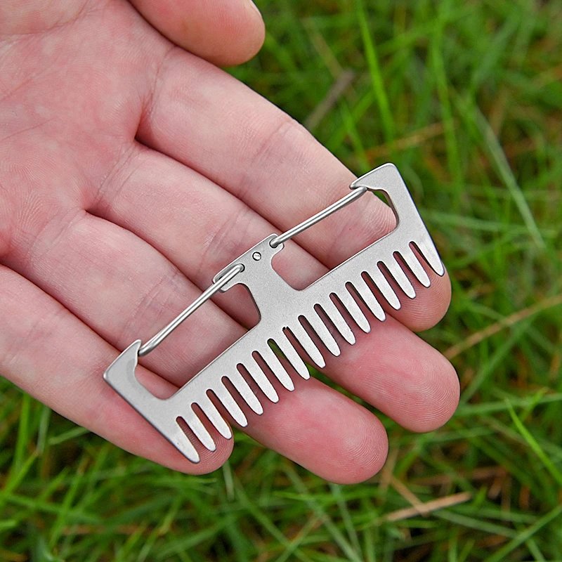 سبائك التيتانيوم مشط EDC متعدد - مراجعة Comb Pocket Titanium وسعره