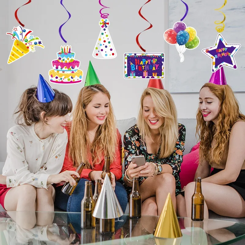 

Spiral Hanging Decorations for Party Ceiling Creative Twisted Ornaments Birthday Wedding Festival Atmosphere Hanging Supplies