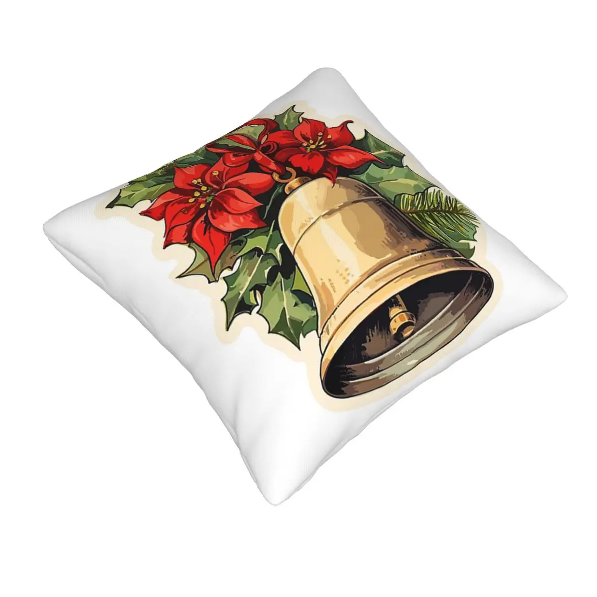 Christmas Bells Retro Fun A Vintage Christmas polyester Pillows for sofa Dropshipping printed 20x20in sofa cushion