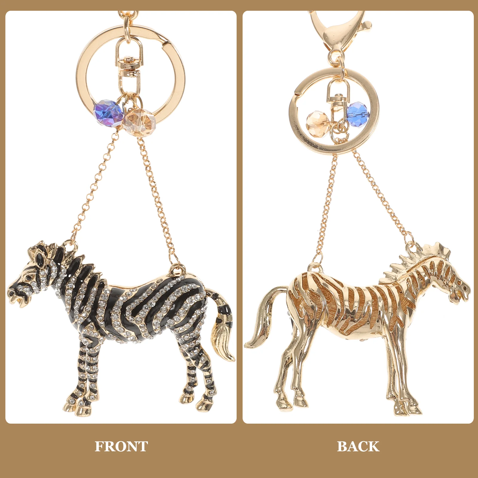 Key Chain for Black Bag Zebra Keychain of The Lid Modeling Metal Hanging Pendant