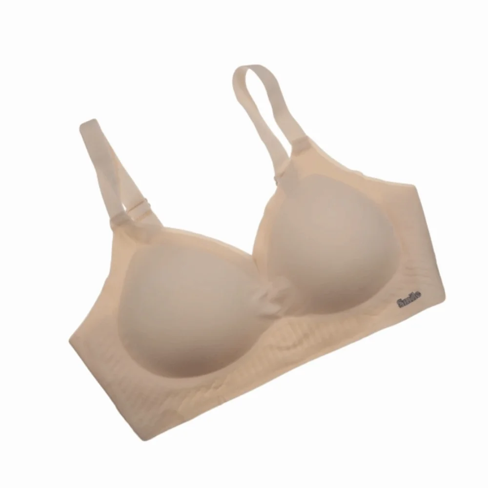 

English Letter Seamless Bra Traceless Shockproof Wireless Deep V Bra Jelly Lingerie Intimates Brassiere for Women Yoga