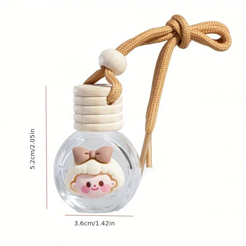 3PCS 10ml Cartoon Leuke Auto Aromatherapie Fles Hanger Lege Clear Essentiële Olie Diffuser Hervulbare Lucht Frisser Ornament flesjes