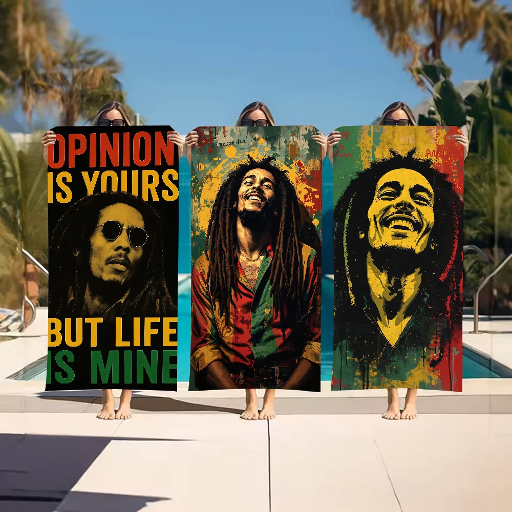 Singer Bob Marley Towel Sports Quick Dry Travel Camping Gear Sandproof Soft Light Large Beach Towel