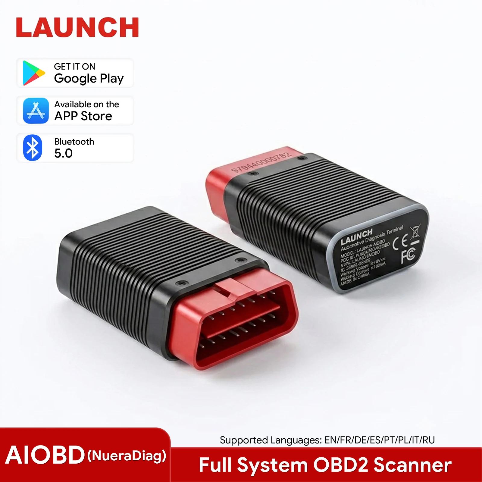 LAUNCH AIOBD Full System OBD2 Scanner Bluetooth 5.0 Car Diagnostic Tool EPB SAS TPMS Oil Reset ECU Programmer For iOS Android