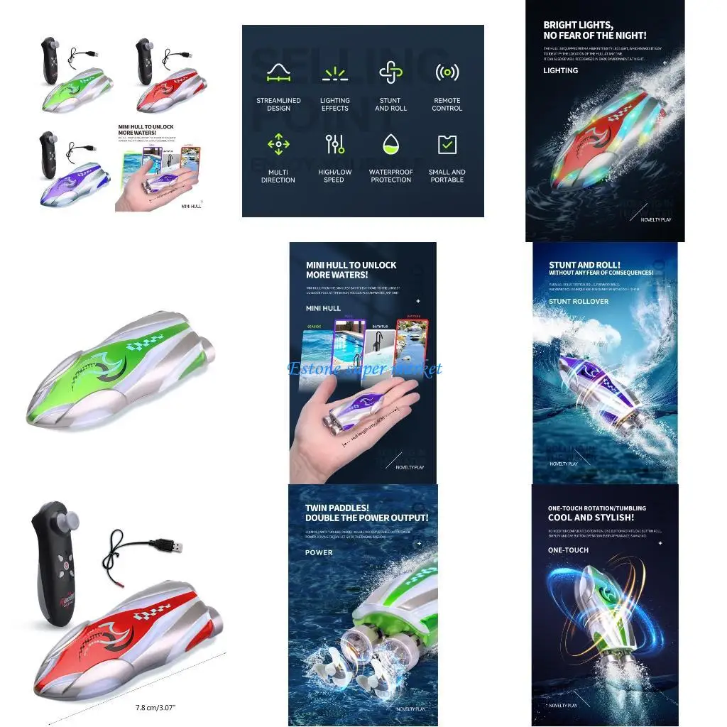 090B Modellboot-Spielzeug für den See, 2,4 GHz ferngesteuertes Schnellboot, Jungen-Geburtstagsgeschenk