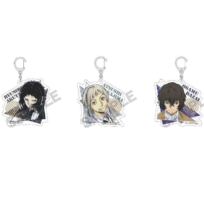 Game Dazai Osamu Nakajima Atsushi Ryunosuke Akutagawa Keychain Doll Anime Acrylic Keyring for Gift