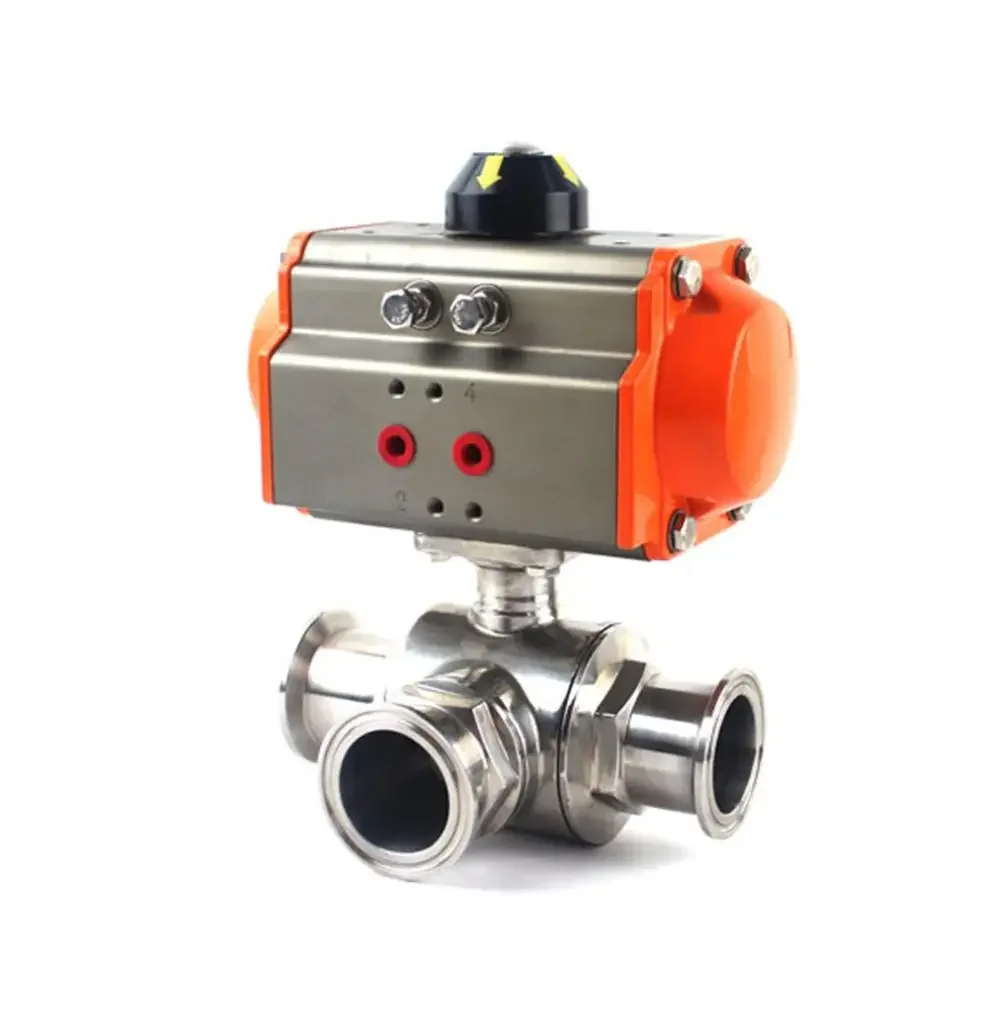 

Fit Tube O.D 19/25/32/38/51mm Tri Clamp 1.5" 2" 304 Stainless Steel T/L Port Sanitary Pneumatic Tee 3 Ways Ball Valve