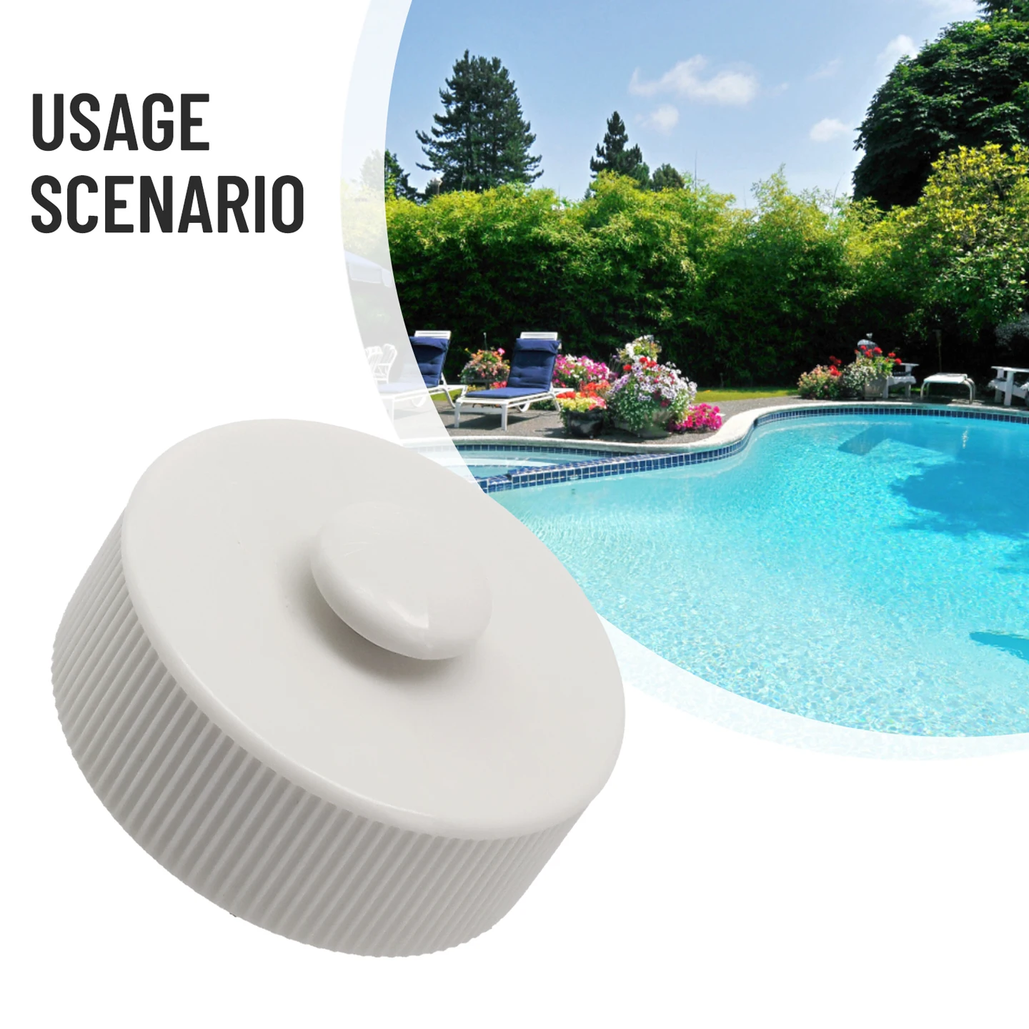 In-tex Screw Cap Replacement For Swimming Pools 42 Inches And Above Drain Cap Drain Valve 10649 Replacement Pool Equipment