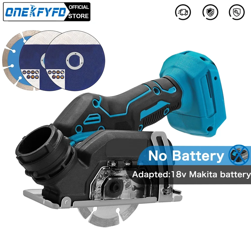 ONEKFYFD Angle Grinder 3inch Speed Variable Cordless Electric Grinding Cutting Woodworking Tool for Makita 18V Battery