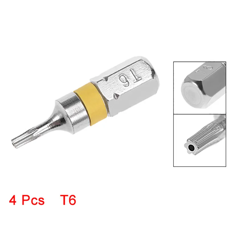 4pcs Torx Screwdriver Bit Set S2 Steel 1/4\