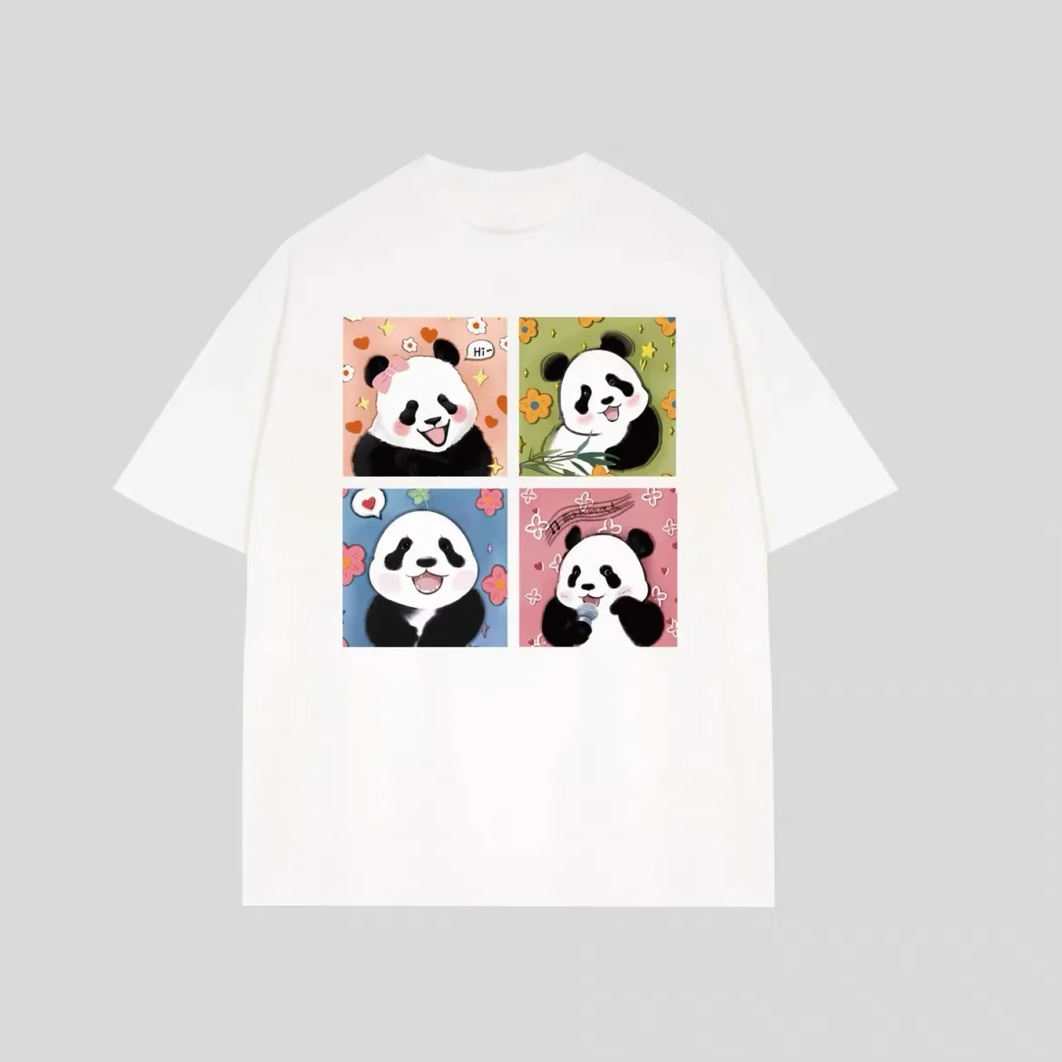 New Kawaii Giant Panda Graphic T Shirt Cute Print Women T-shirt Female Summer streetwear Ladies Street Fashion Y2k Clothing Tops