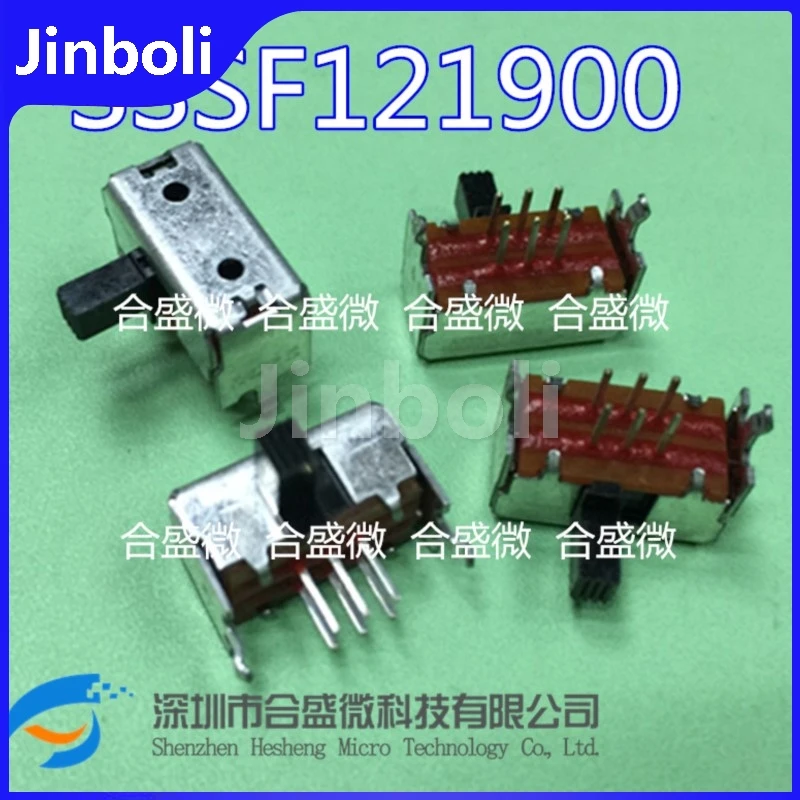 5PCS New Original Sliding Switch SSSF121900 Toggle Switch DIP 6Pin 2 Gears Horizontal Handle Length 6MM 8Pin