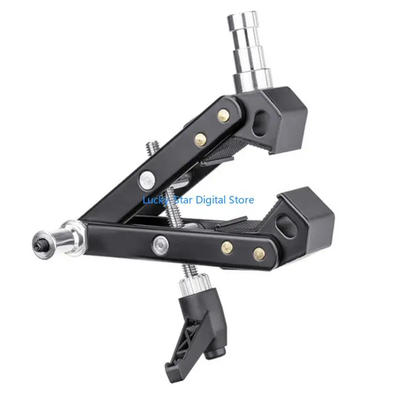 

N7MC Universal Metal Photography Clamp Holder with 2cm to 10cm Clamping Scope Unique A Type Tripods Light Stand Bracket