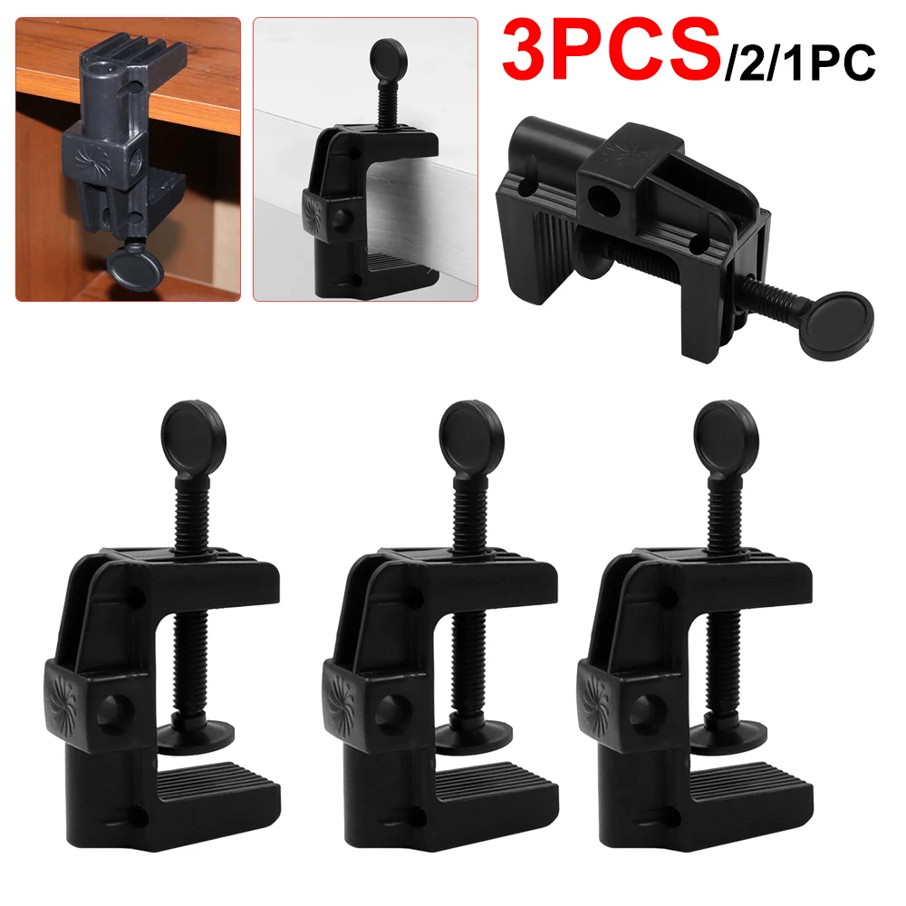 1-3pcs Desk Lamp Mount Holder Cantilever Bracket Clamp C-Shape Made of Plastic DIY Fixed Clip for Table Light / Microphone