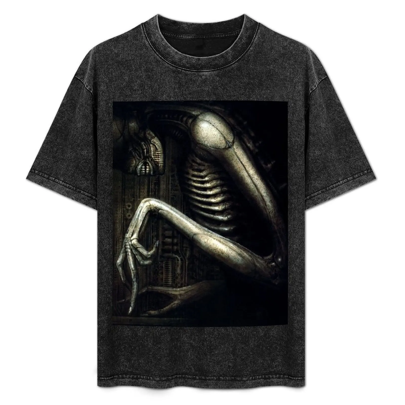 

H.R Giger - The Redeemer - Art T-Shirt summer top basketball graphic tees Blouse boys animal print men t shirt