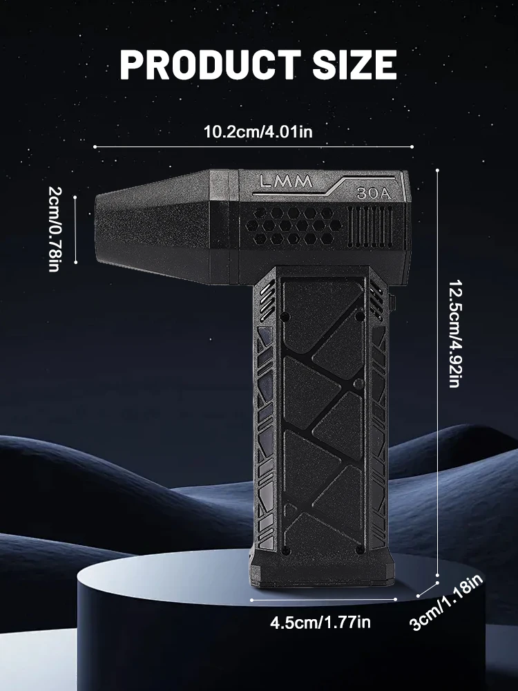 130,000RPM 에어 블로워 터보 제트 팬 전기 파워 디스플레이 핸드헬드 미니 먼지 청소기 고속 더스터 건 청소 도구