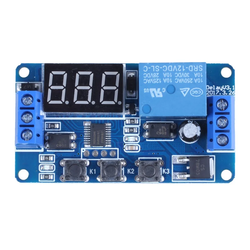 3X Automation DC 12V LED Display Digital Delay Timer Control Switch Relay Module-ABQU