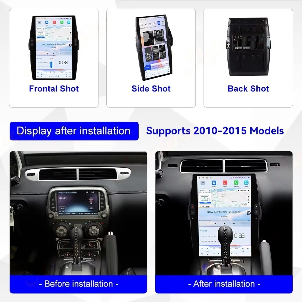 14.5 بوصة LCD لشروليه كامارو 2010-2015 carplay أندرويد 14 سيارة مشغل وسائط متعددة نظام تحديد المواقع والملاحة راديو السيارات ستيريو رئيس وحدة