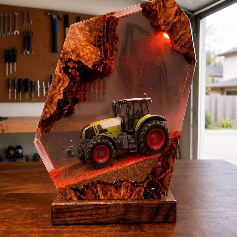 Off-road Vehicle Organism Resin Table Light Creactive Art Decoration Car Model Night Light  7-Colors USB Charge