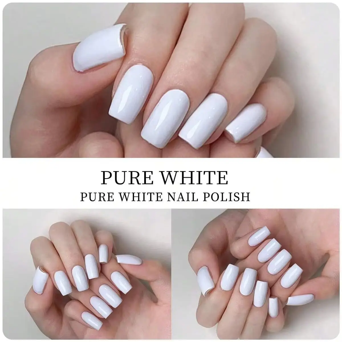 1Pc 15ML White Gel Pure Nail Polish Gel Nail Add Semi-Permanent Soak Off UV LED Construction Gel Varnish