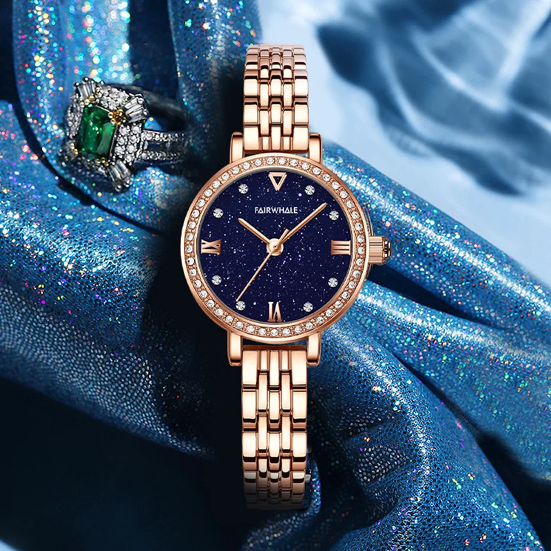 

Mark Fairwhale 3250 Fashion Women's Quartz Watches Minimalist Starry Sky Stainless Steel Beautiful Unique Watches for Women