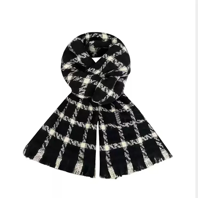 New Autumn Winter Plaid Couple Wool Scarf  Outdoor Leisure Warm Soft Cashmere Fashion Men\'s  Women\'s Shawls Can Match Outerwear