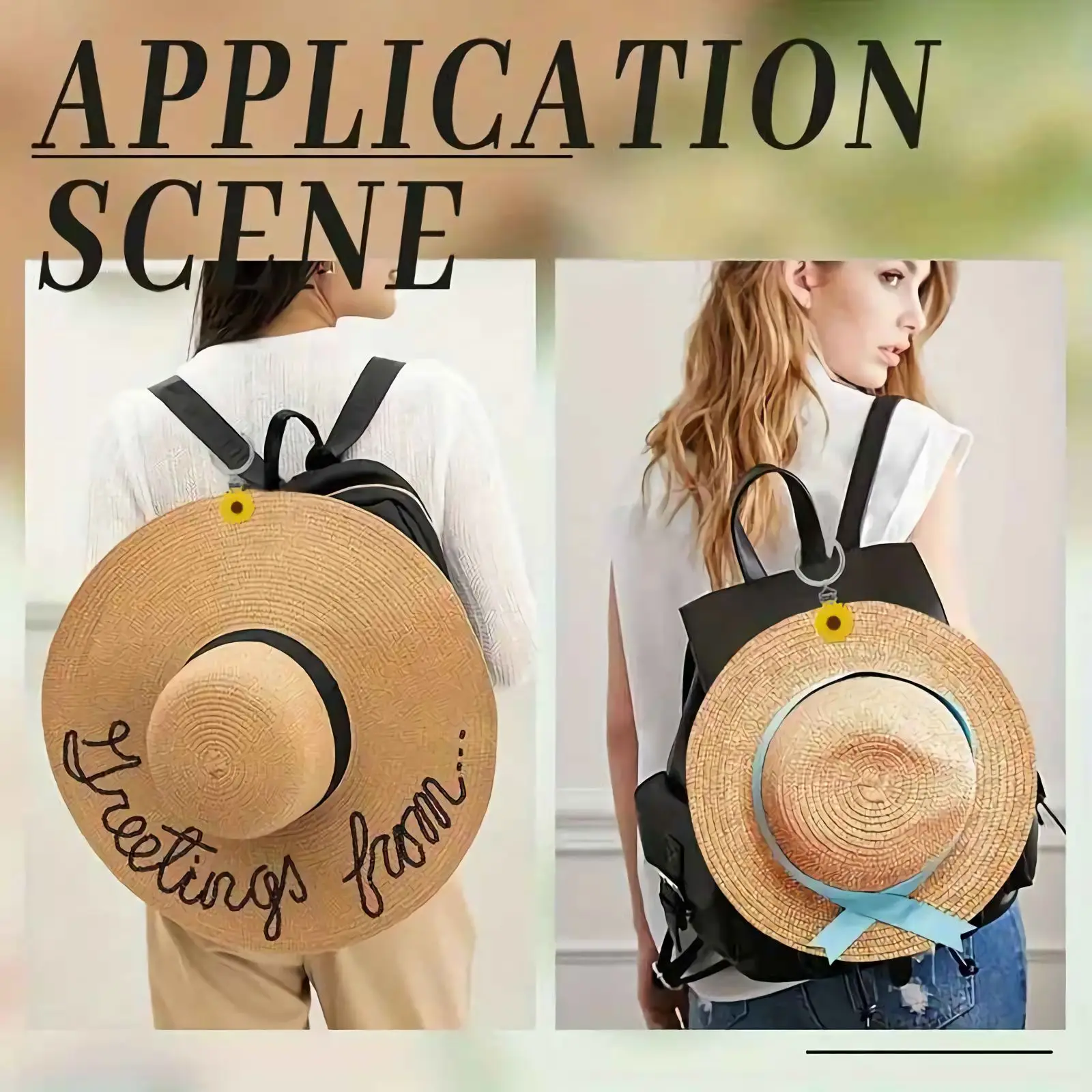

Colorful flower hat clip, leaf multifunctional clip, travel luggage pendant, women's bag pendant