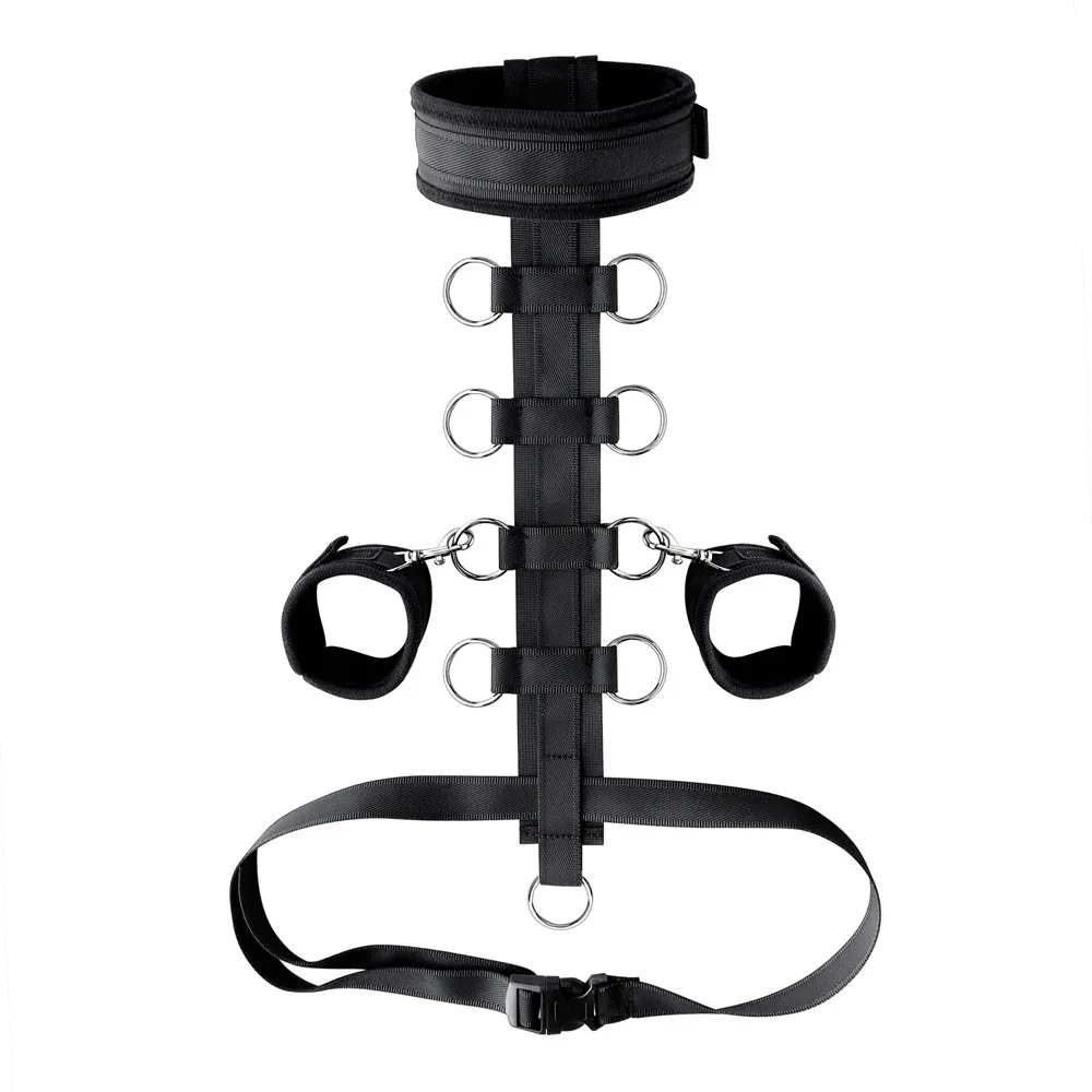 Woman Handcuff Sex Toy BDSM Hand Restraints Sextoy Kits Adjustable Neck Collar SM Slave Role Play Bandage Adult Couple Erotictoy