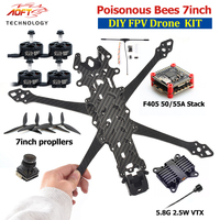 Poisonous Bees 7 inch 295mm DIY FPV Drone Kit B2807 KV1300 6S Brushless Motor F405 50/55A ESC Plug Flight Control 7040 Propeller