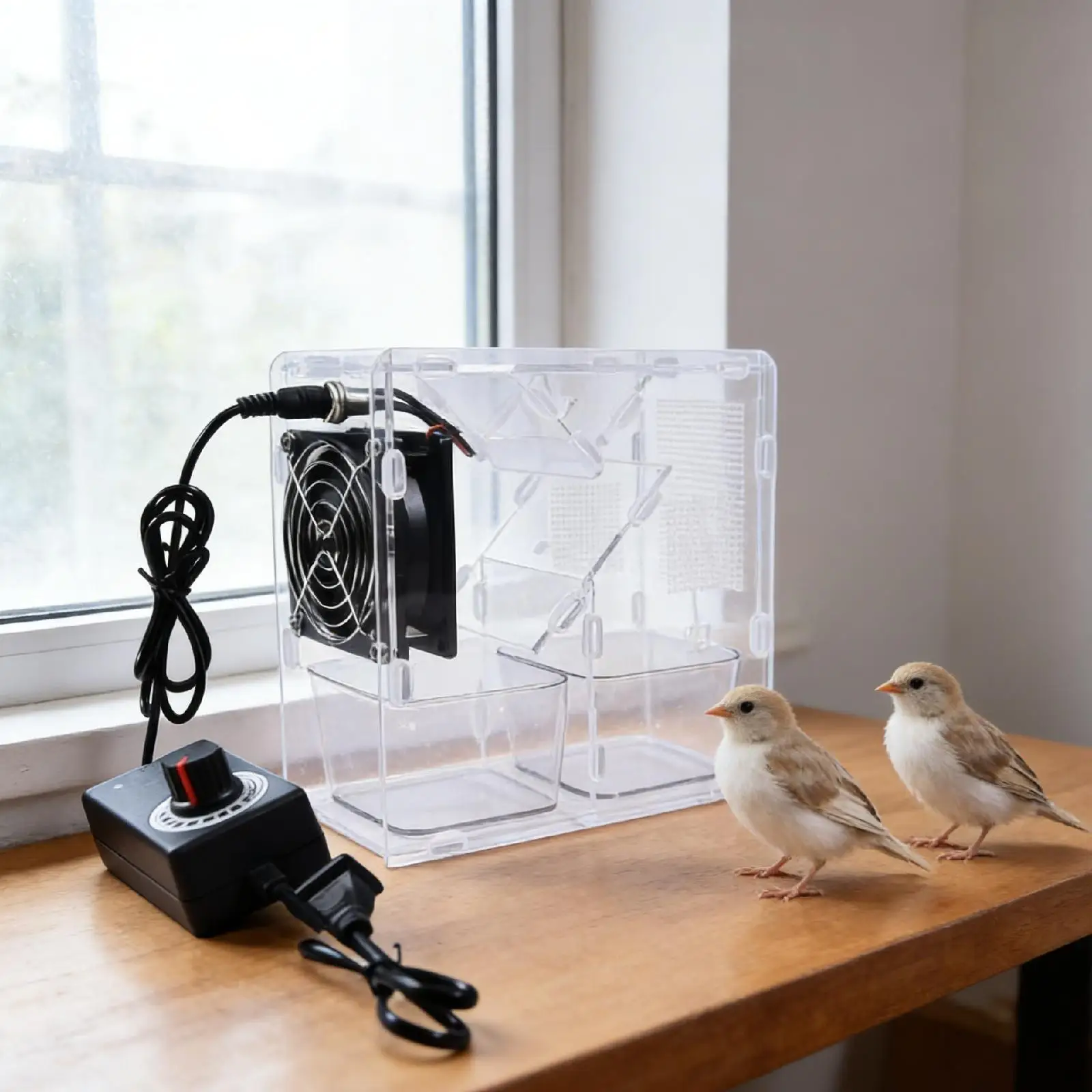 Portable Bird Seed Cleaning Machine Adjustable Grain Blower Easy Disassemble for Small Birds and Pet Owners