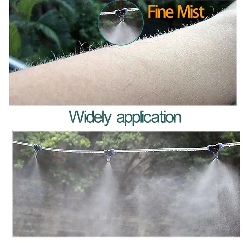 1/5Pcs Quick Pushing Atomizing Misting Nozzle Gardening Irrigation Parts Low Pressure Water Irrigation Sprinkler 0.15-0.8mm 8mm