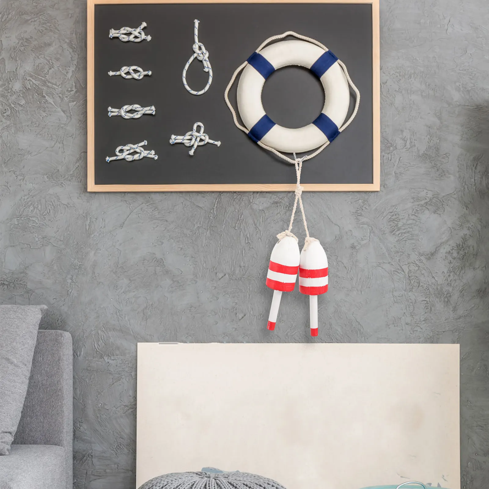 

Mediterranean Wooden Wall Float Vintage Nautical Hanging Decor Nautical Style Wall Decoration for Living Space