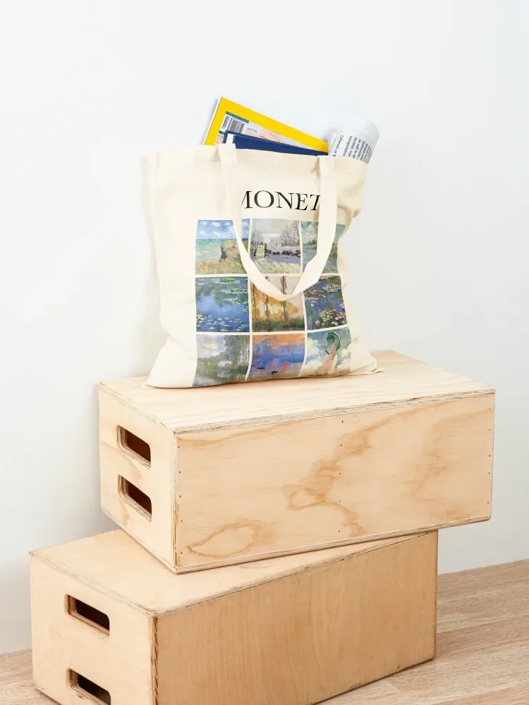 Monet - Collage Tote Bag Тканевая сумка персонализированные холщовые сумки-тоут Сумка-шоппер Tote Bag