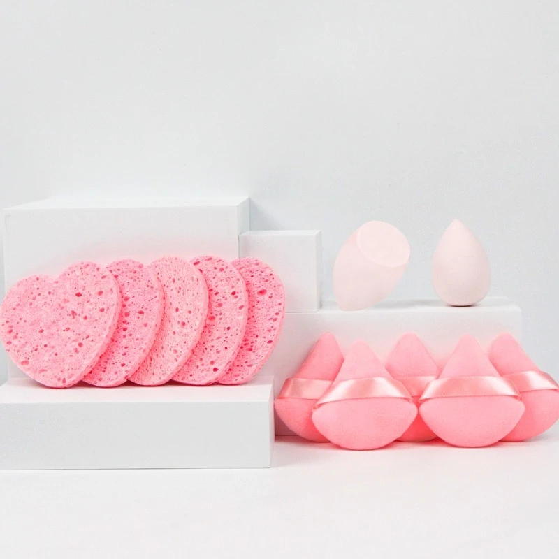 3-in-1 Face Cleaning Sponge Pad Exfoliator Mask Facial SPA Massage Makeup Removal Thicker Compress Natural Cellulose Reusable