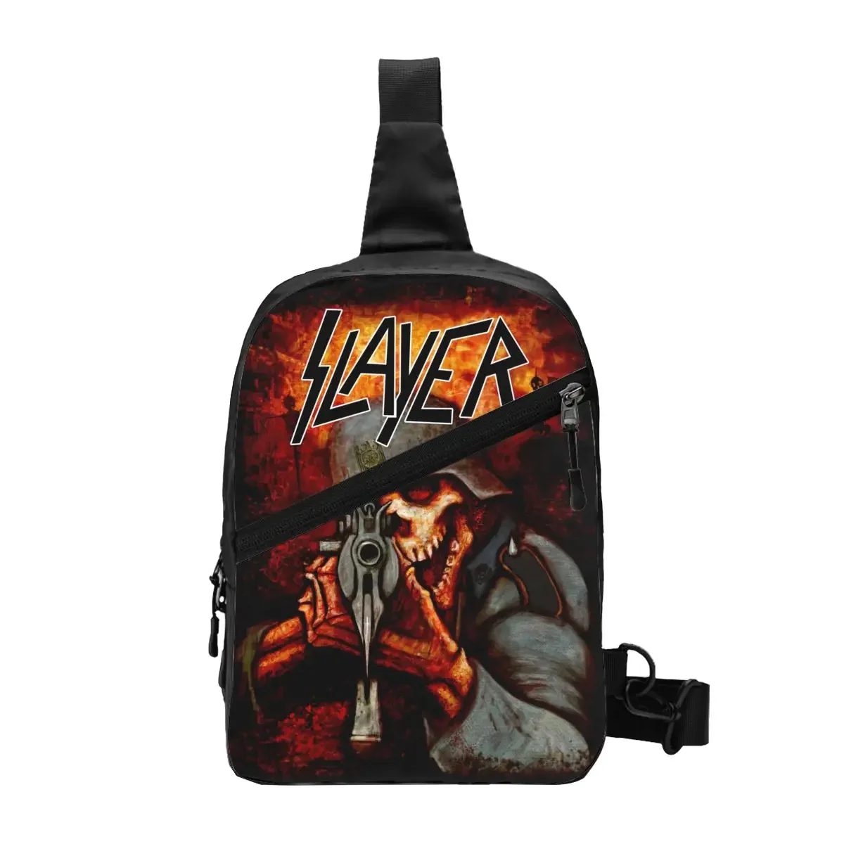 Custom Heavy Rock Band Slayers Sling Chest Crossbody Bag Men Fashion Shoulder Backpack for Travel Cycling