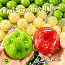 Handmade Kiwi Color Slushy Squishy Toy Soft Slow Rebound Stress Relief Squeeze Toy Realistic Fruit Simulation Model Adult Gift