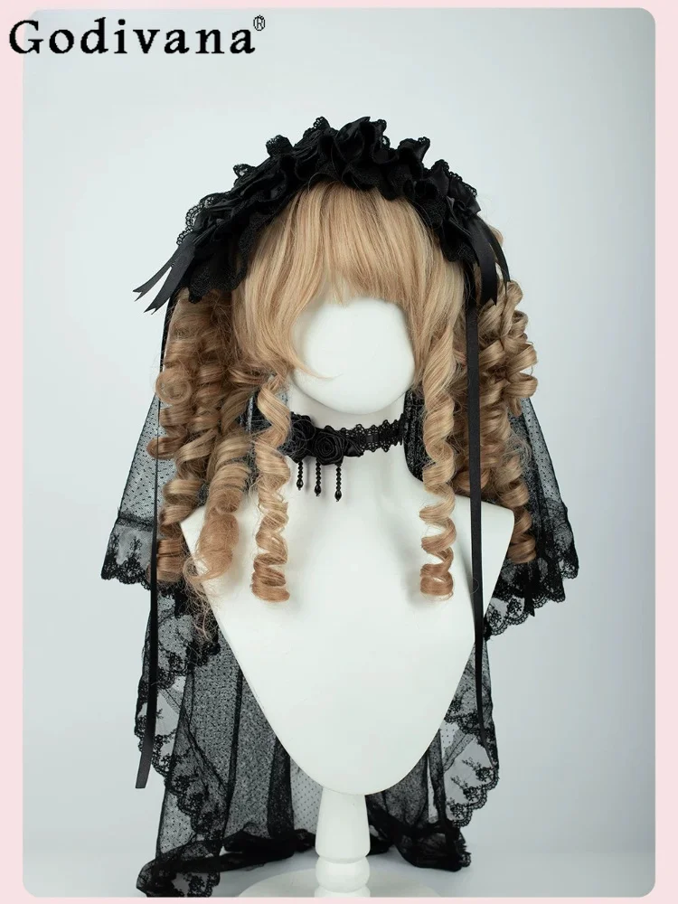 sweet-and-cool-loli-girl-original-design-lolita-handmade-hair-accessories-japanese-bow-lace-black-headband