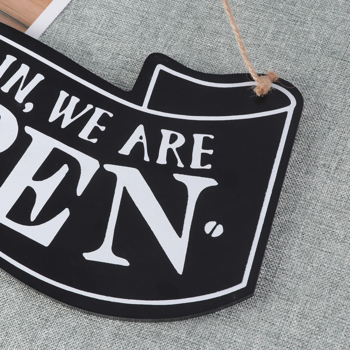 Come in We Are Open Sign Wooden Door Sign Double Sided Open and Closed and Letter Board Sign with Rope for Business Raches tool