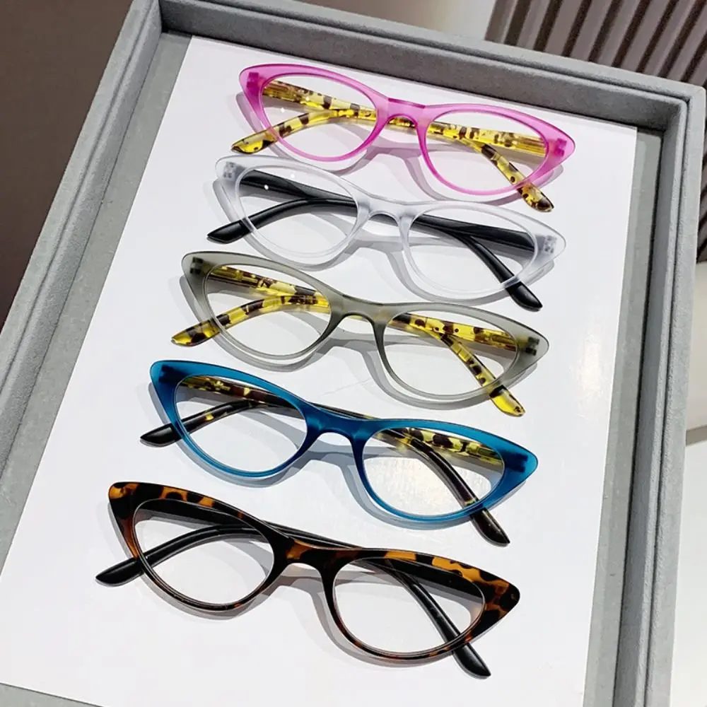 New Fashion Anti Blue Light Glasses Vintage Women Men Cat Eye Glasses Small Frame Ultra Light Plain Glasses