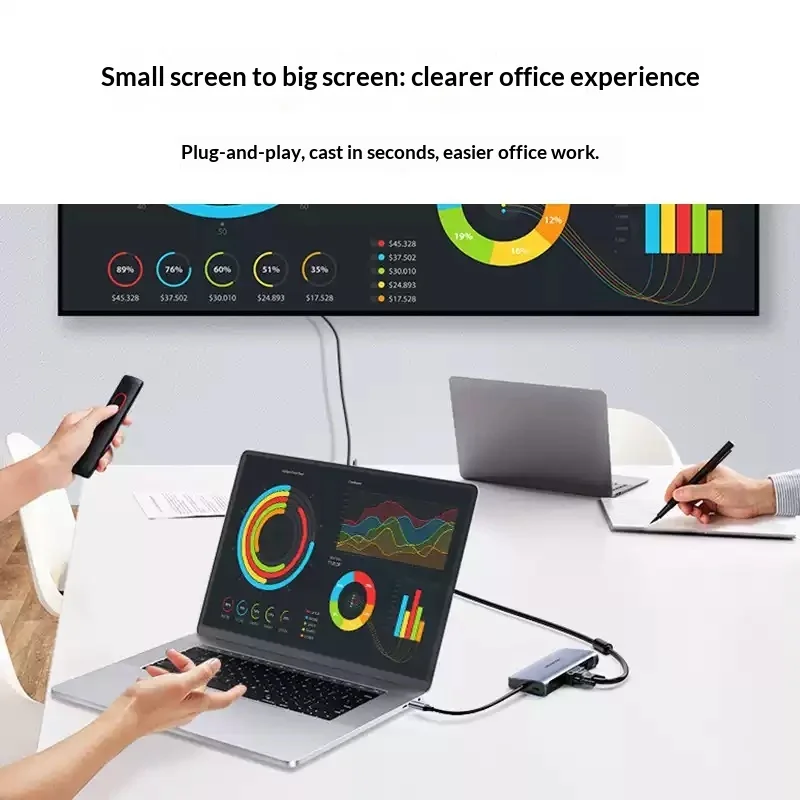 UGREEN 60557 USB C Hub HDMI VGA Gigabit Ethernet Docking Station Multiport Adapter USB Splitter for Laptop Computer Monitor view 3