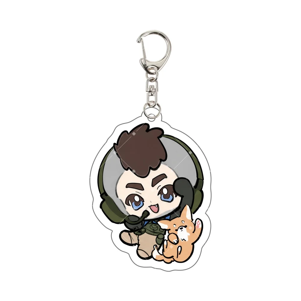 COD Anime Game Acrylic Keychain Ghost Soap König Cute Animal Cat Ear Chibi 5.5cm Keyring Bag Pendant Ita Bag Accessories Gift - view 2