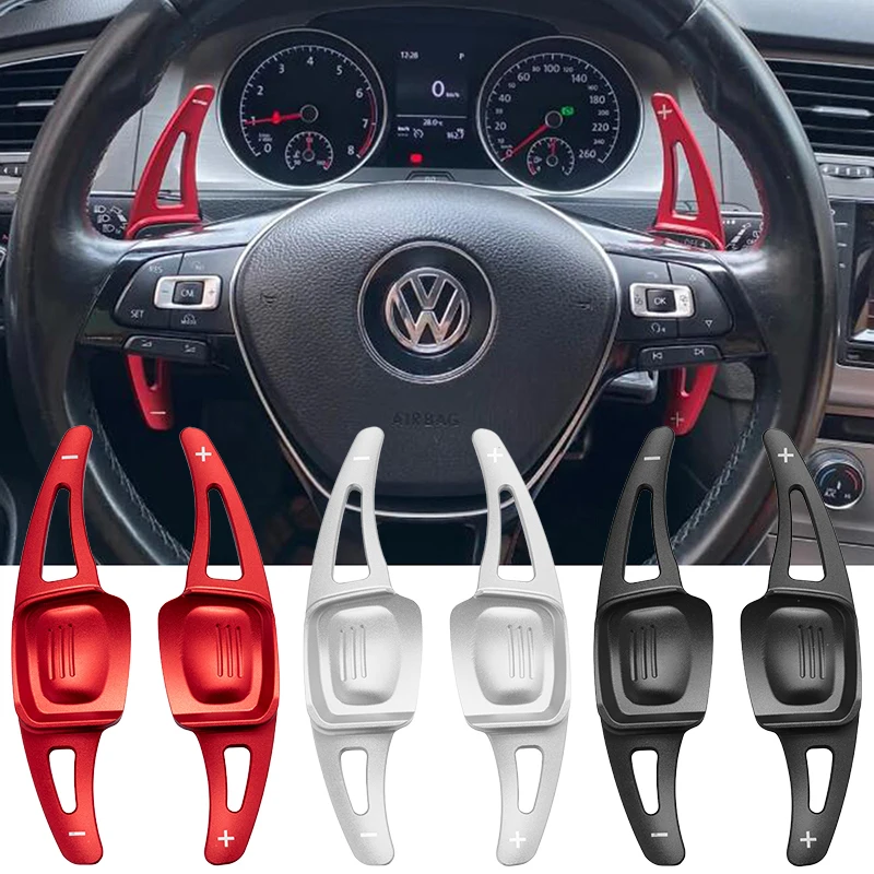 

2Pcs Automotive Steering Wheel Shift Paddle Sturdy Aluminum Alloy for VW Tiguan from 2019 C-Trek Golf 8 MK8 Assembly Parts