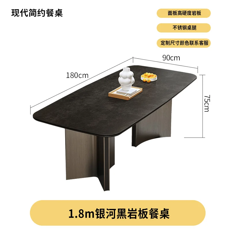 Luxury Modern Dining Table Set Simplicity Nordic Design Table Italian Living Room Mesas Restaurante Kitchen Furniture image 6