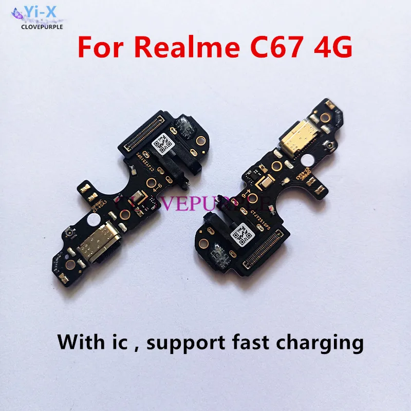 10pcs/Lot USB Charging Dock Board For Oppo Realme C67 4G Charger Socket Port Connector Flex Cable