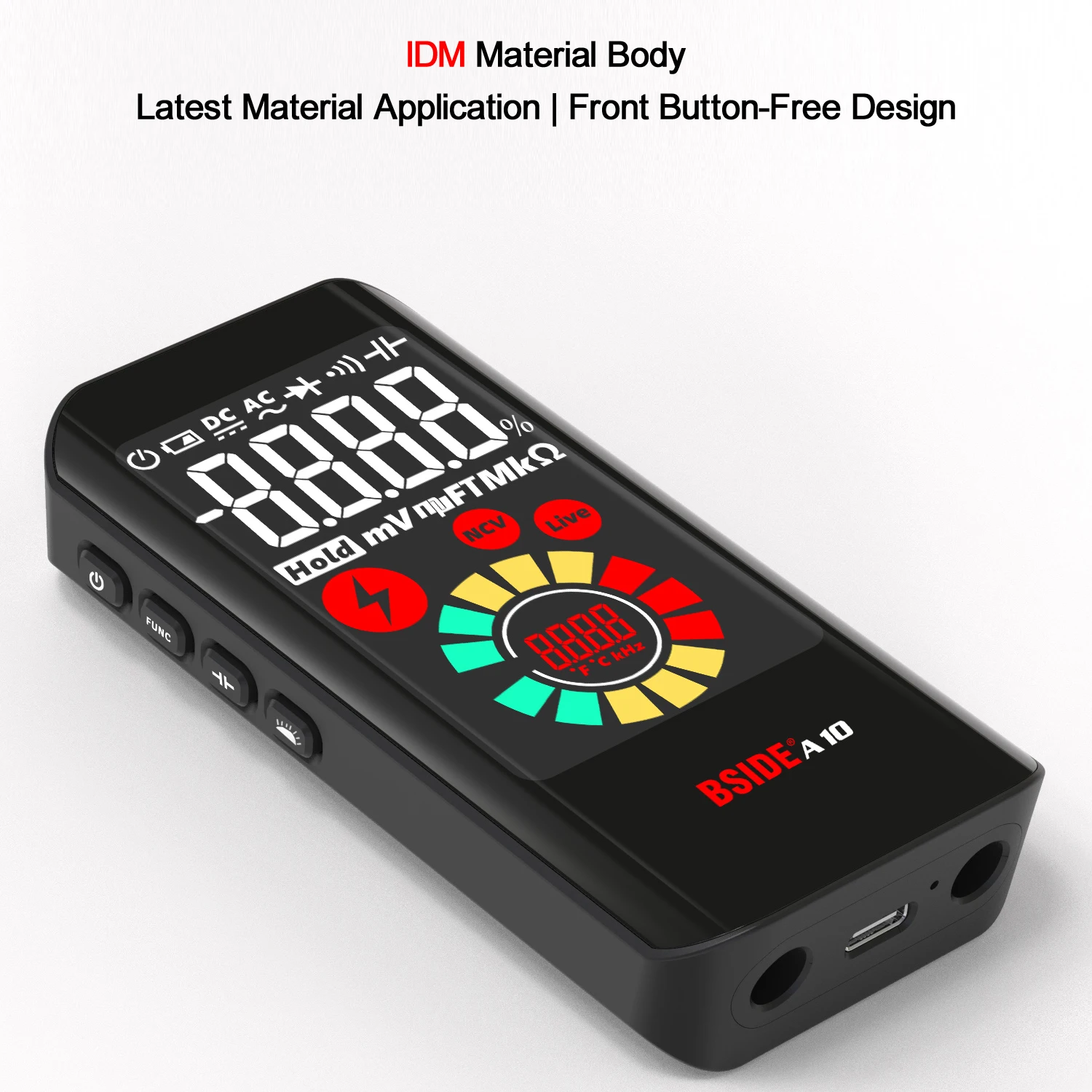 BSIDE A10 Profesional Digital Multimeter 9999 True RMS LCD Voltage DC AC Voltage Capacitance Ohm Diode NCV Hz Live Wire Testers