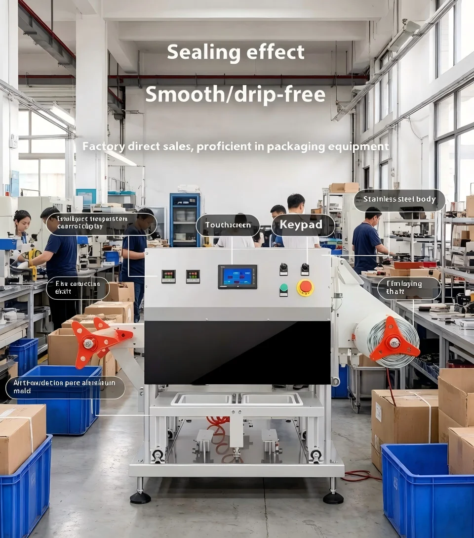Pneumatic Desktop Fresh-Keeper Vacuum Packaging Machine For Food & Beverages Automatic Heat-Sealing Case Easy To Operate