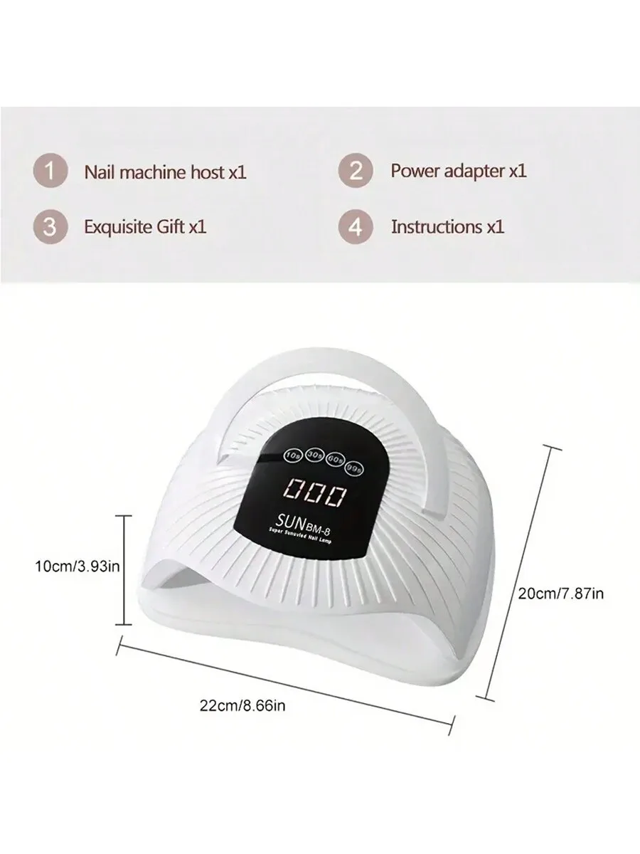 مصباح أظافر LED قوي بالأشعة فوق البنفسجية ، مصباح لعلاج الجل ، طلاء الأظافر ، استشعار الحركة ، مانيكير ، باديكير ، أداة صالون ، 72 مصباح